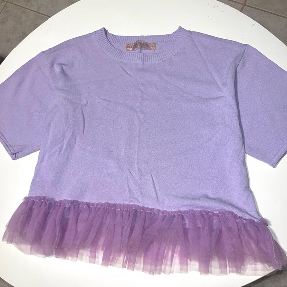 Lilac frilly tutu like knitwear - Picture 2 of 9